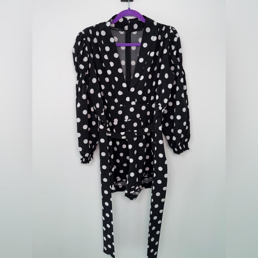 Black and White Polka Dot romper - Picture 5 of 8